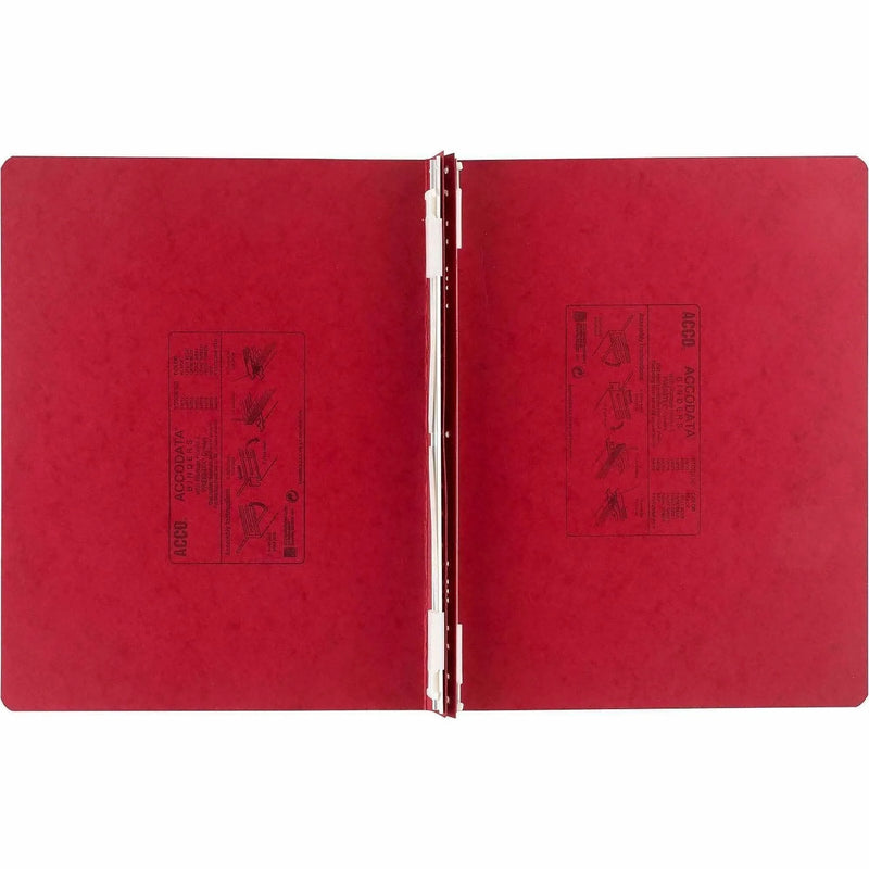 ACCO PRESSTEX Unburst Sheet Covers: 6’’ Binder Capacity Executive Red Recycled - 1 Each - Data/Hanging Binders