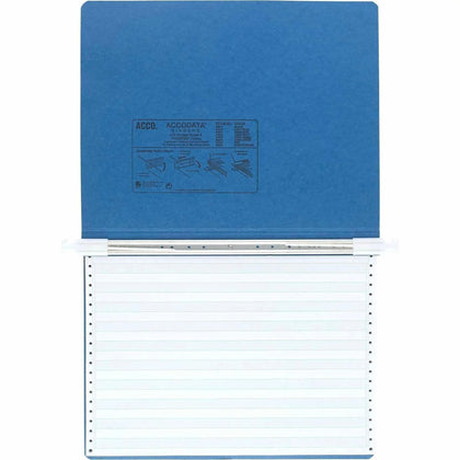 ACCO PRESSTEX Unburst Sheet Covers: 6’’ Binder Capacity Light Blue Recycled - Hanging System Moisture & Water Resistant