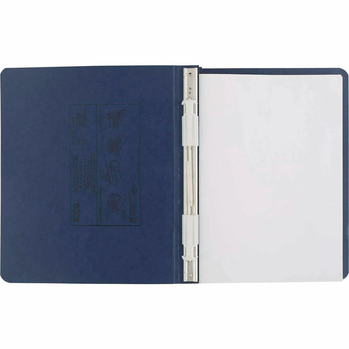 ACCO PRESSTEX Unburst Sheet Covers: 6’’ Binder Letter Size Dark Blue - Recycled - Hanging System Water Resistant