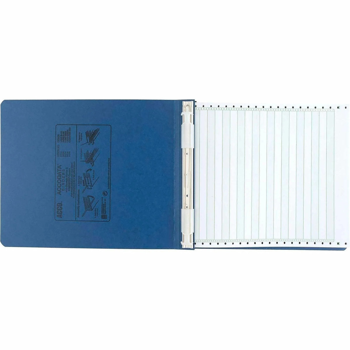ACCO PRESSTEX Unburst Sheet Covers: 6’’ Binder Light Blue Recycled - Hanging System Water Resistant - Data/Hanging