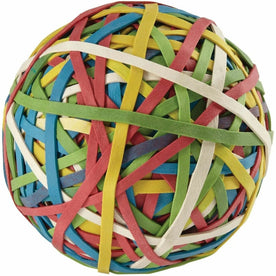 ACCO Rubber Band Ball: Assorted Colors - 0.7’’ Length x 0.1’’ Width - Plastic/Rubber Bands
