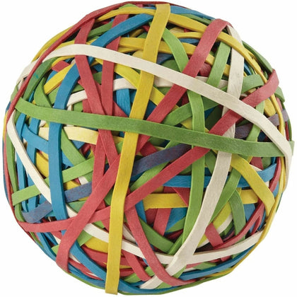 ACCO Rubber Band Ball: Assorted Colors - 0.7’’ Length x 0.1’’ Width - Plastic/Rubber Bands