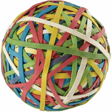 ACCO Rubber Band Ball: Assorted Colors - 0.7’’ Length x 0.1’’ Width - Plastic/Rubber Bands