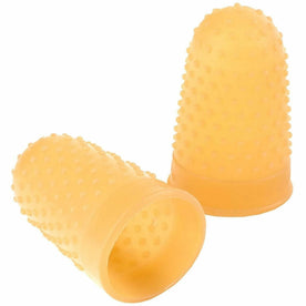 ACCO Rubber Finger Tips #11.5 - Medium Size Amber - 12/Box - Mailroom Equipment & Supplies
