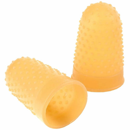 ACCO Rubber Finger Tips #11.5 - Medium Size Amber - 12/Box - Mailroom Equipment & Supplies