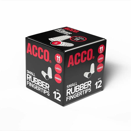 ACCO Rubber Finger Tips #11 - Small Size Amber - 12/Box - Mailroom Equipment & Supplies