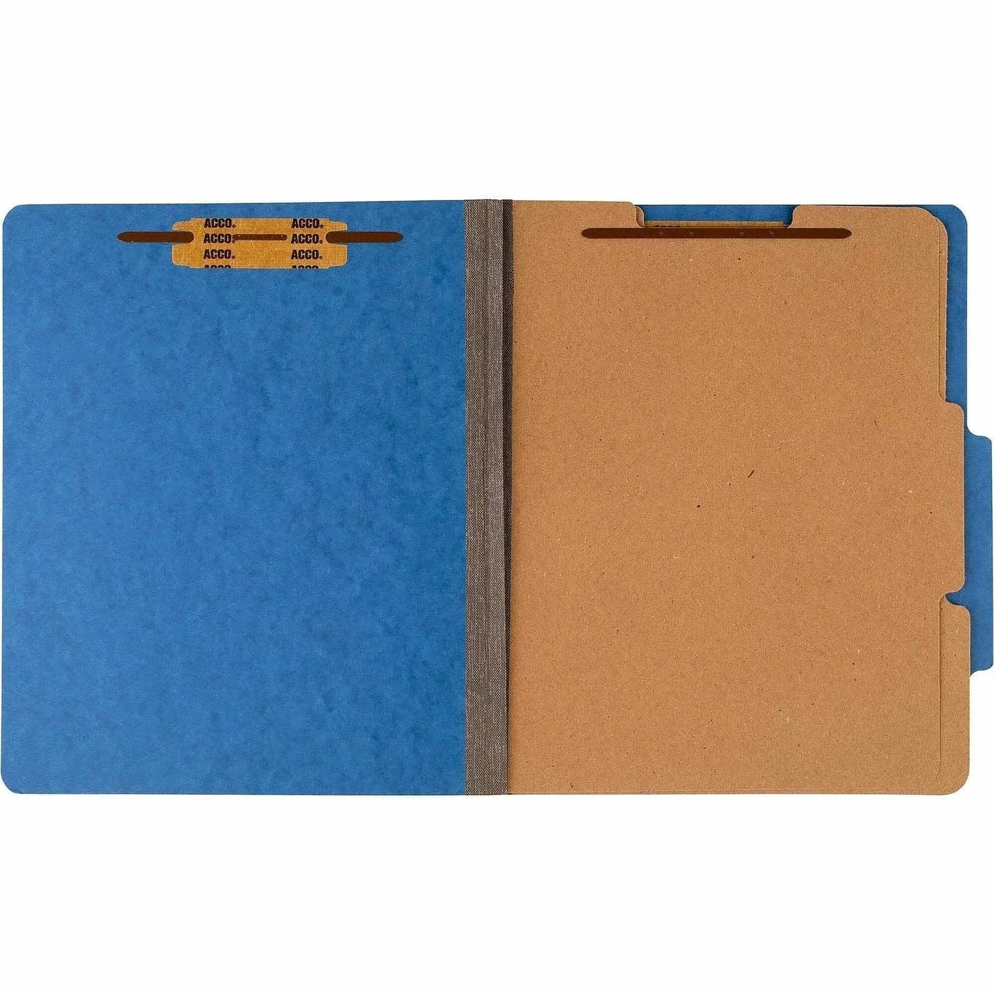 ACCO Sky Blue Pressboard Classification Folders - 3’’ Capacity - 10/Box