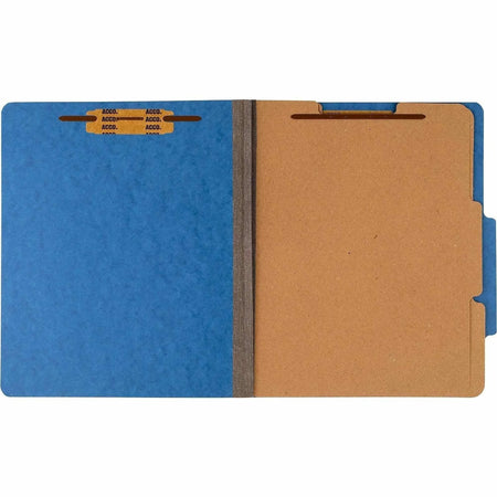 ACCO Sky Blue Pressboard Classification Folders - 3’’ Capacity - 10/Box
