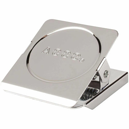 ACCO Small Square Magnetic Clips - 1.5’’ Length - Rust Resistant - Silver - 12/Box - Paper