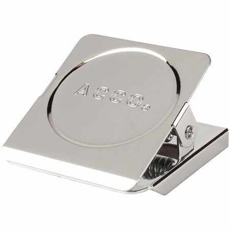 ACCO Small Square Magnetic Clips - 1.5’’ Length - Rust Resistant - Silver - 12/Box - Paper