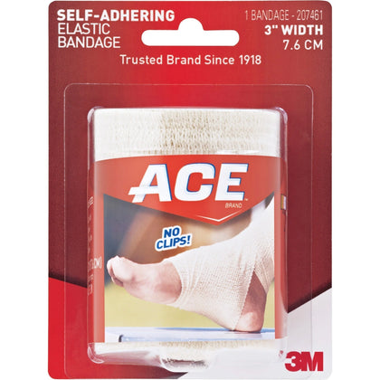 Ace Self-adhering Elastic Bandage: 3’’ Tan - 1 Each - Bandages & Wraps