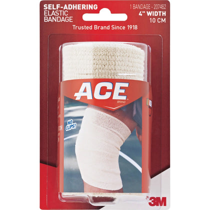 Ace Self-Adhering Elastic Bandage: 4’’ Tan - 1 Roll - Bandages & Wraps
