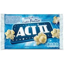 ACT II Microwave Popcorn Bulk Box - Light Butter Flavor - 2.75 oz - 36 Packs - Snacks