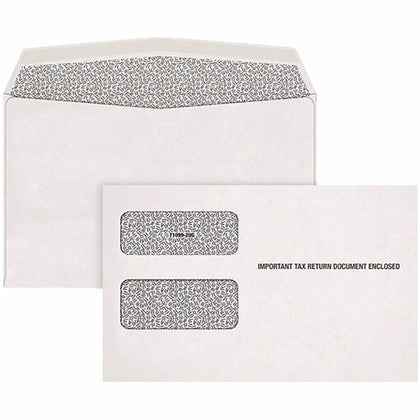 Adams 1098/1099 Tax Form Envelopes - White Gummed - 24/Pack - Specialty