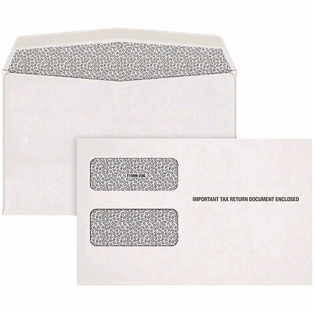 Adams 1098/1099 Tax Form Envelopes - White Gummed - 24/Pack - Specialty