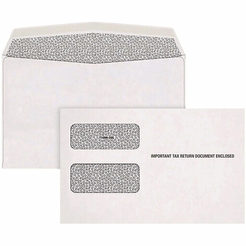 Adams 1098/1099 Tax Form Envelopes - White Gummed - 24/Pack - Specialty