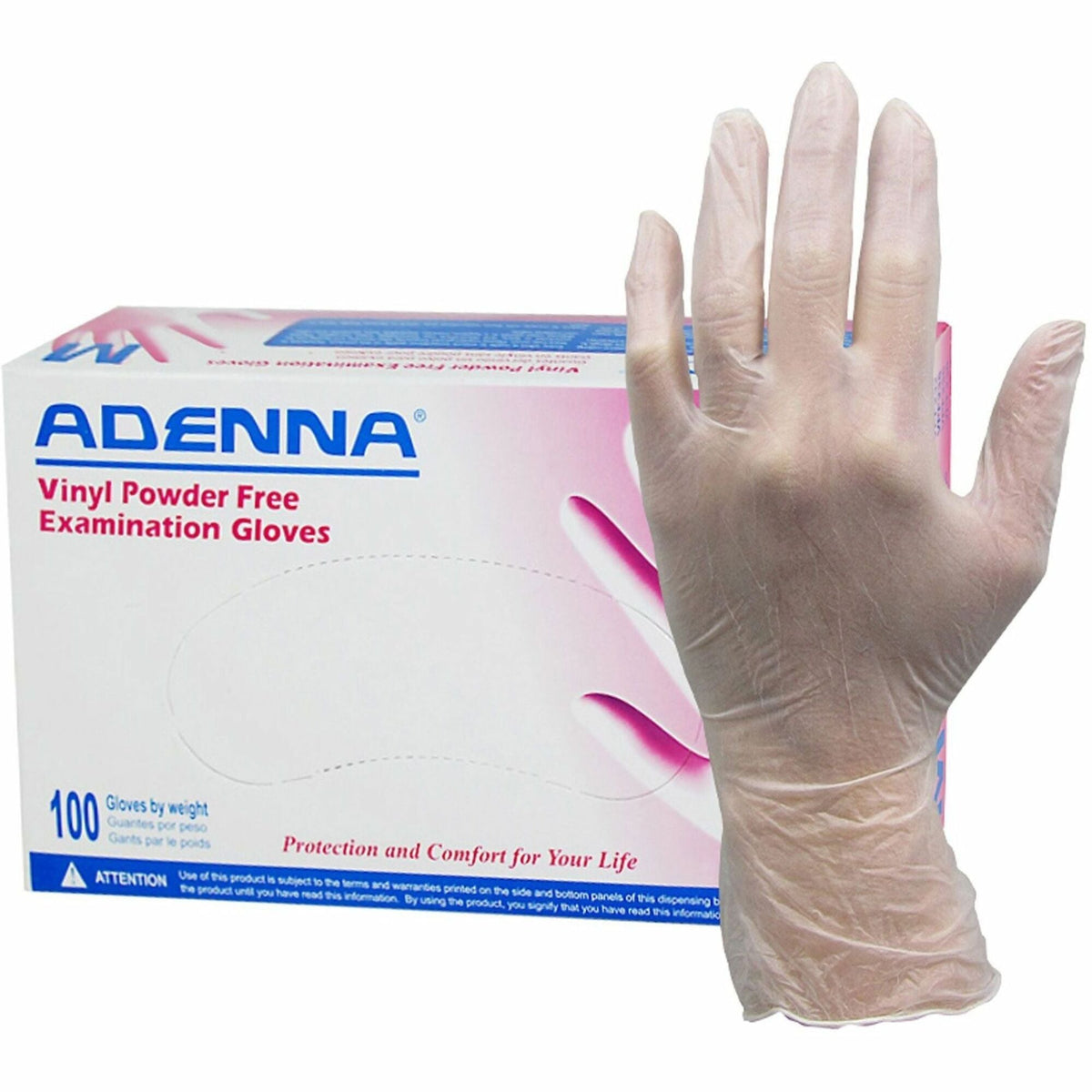 Adenna Vinyl Powder Free Exam Gloves - 2000