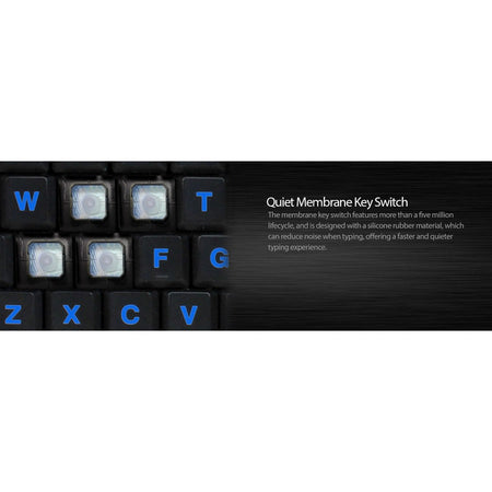 Adesso 3-Color Illuminated Compact Multimedia Keyboard - Alternate-Image5
