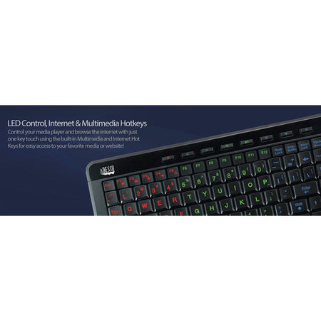 Adesso 3-Color Illuminated Compact Multimedia Keyboard - Alternate-Image6