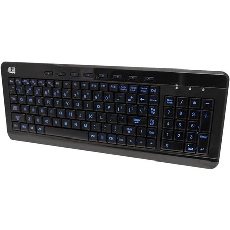 Adesso 3-Color Illuminated Compact Multimedia Keyboard - 900