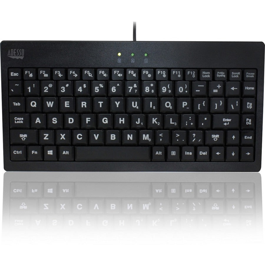 Adesso 3-Color Illuminated Mini Keyboard - Front