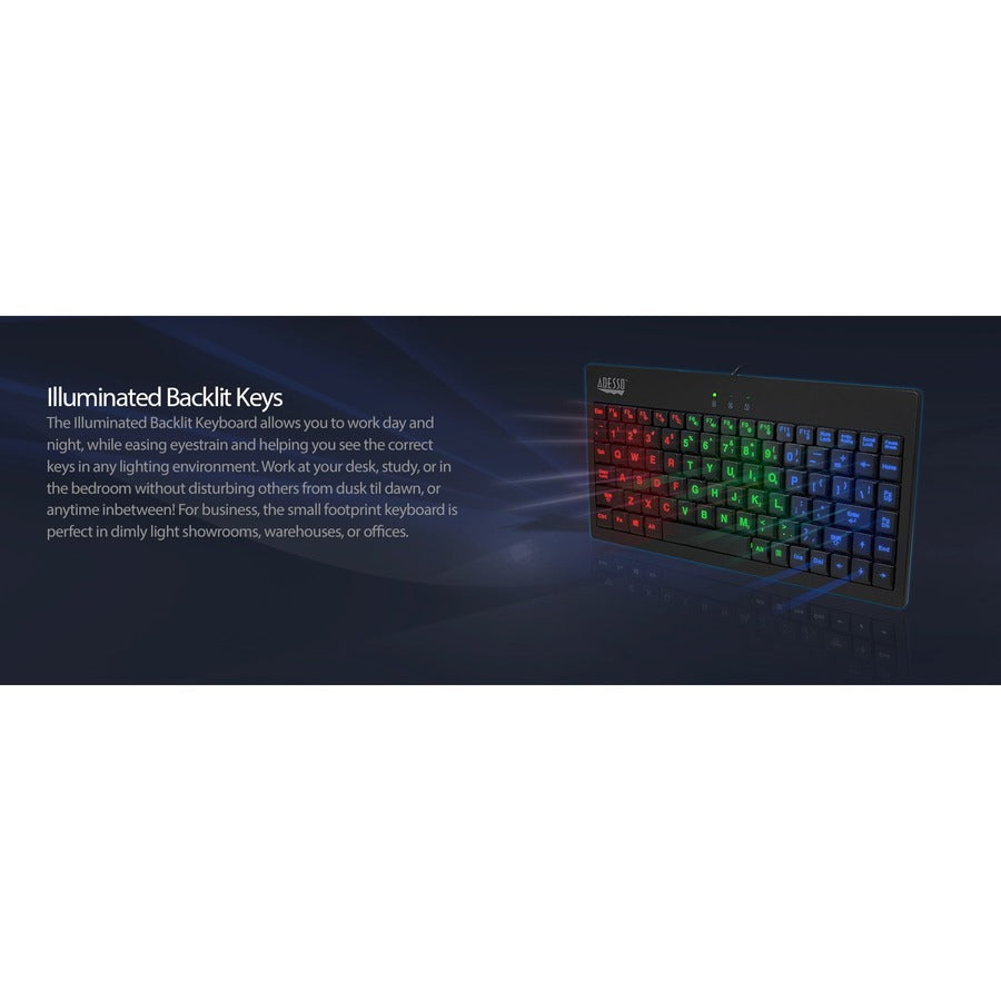 Adesso 3-Color Illuminated Mini Keyboard - Alternate-Image12