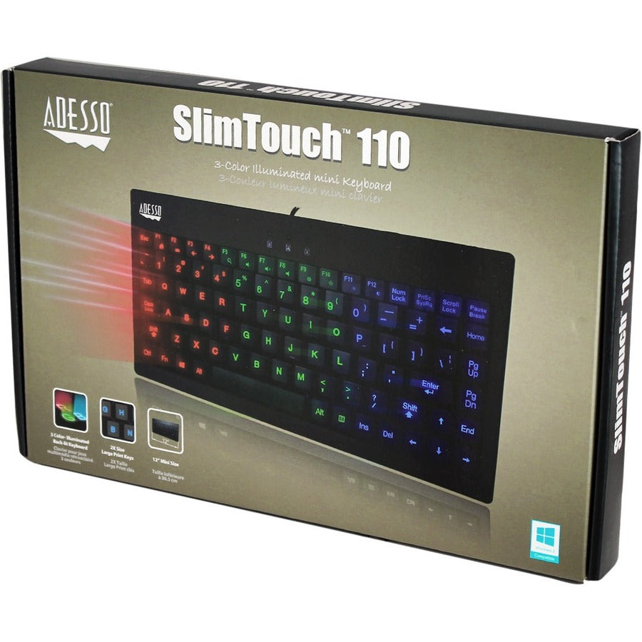 Adesso 3-Color Illuminated Mini Keyboard - Alternate-Image6