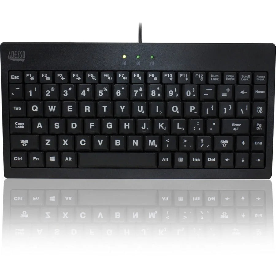Adesso 3-Color Illuminated Mini Keyboard: USB POS Keyboard - Keyboards & Mice