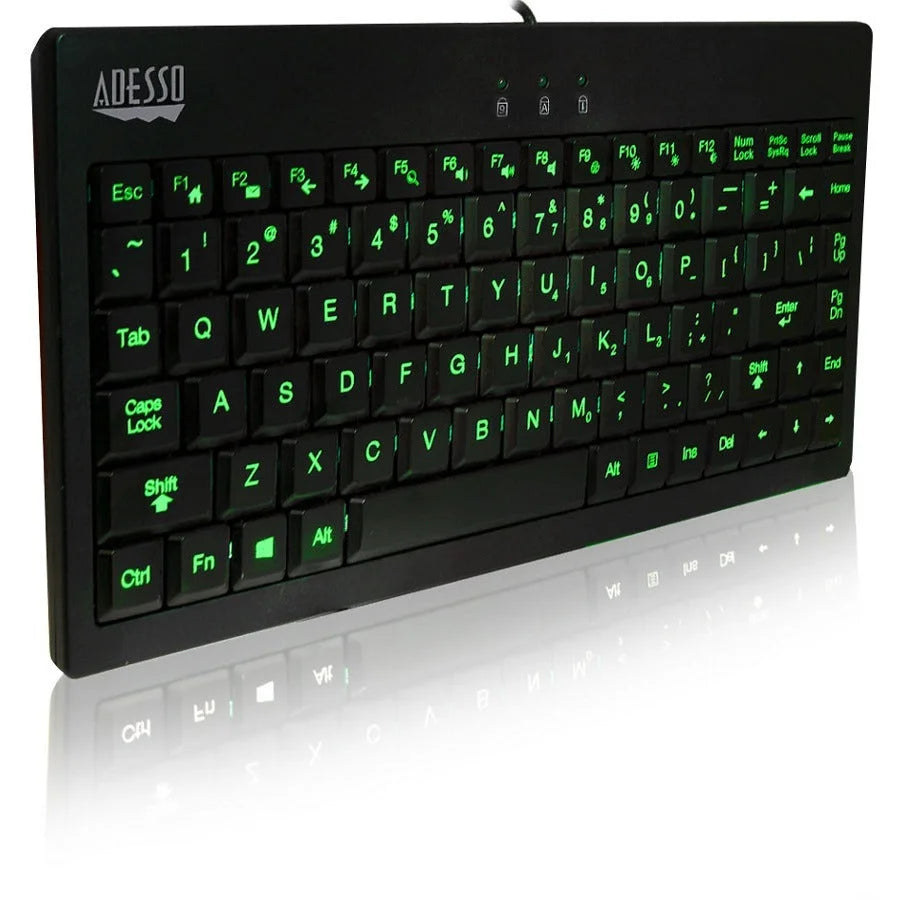Adesso 3-Color Illuminated Mini Keyboard: USB POS Keyboard - Keyboards & Mice