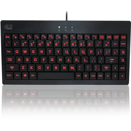 Adesso 3-Color Illuminated Mini Keyboard: USB POS Keyboard - Keyboards & Mice