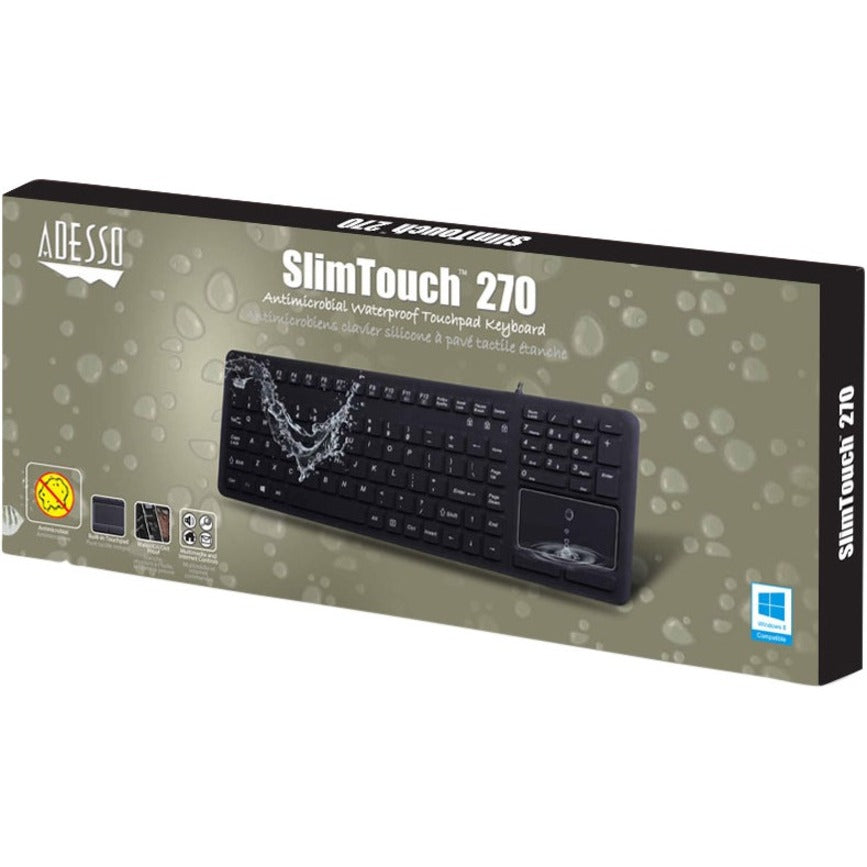 Adesso Antimicrobial Waterproof Touchpad Keyboard - Alternate-Image4
