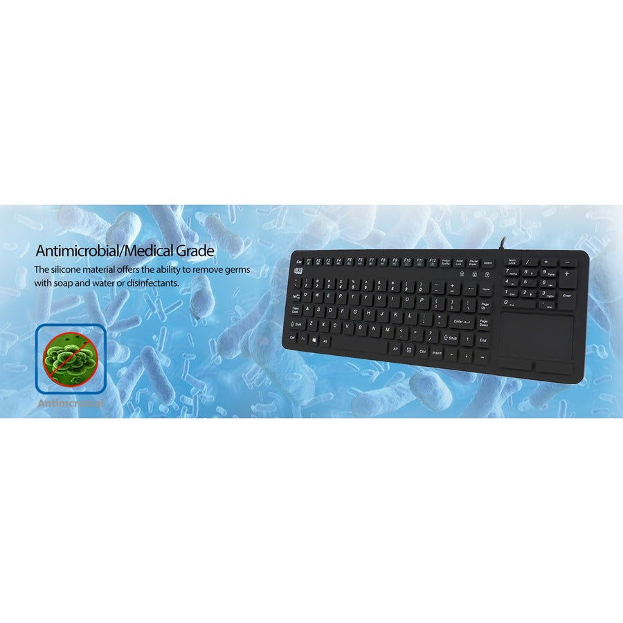 Adesso Antimicrobial Waterproof Touchpad Keyboard - Alternate-Image9