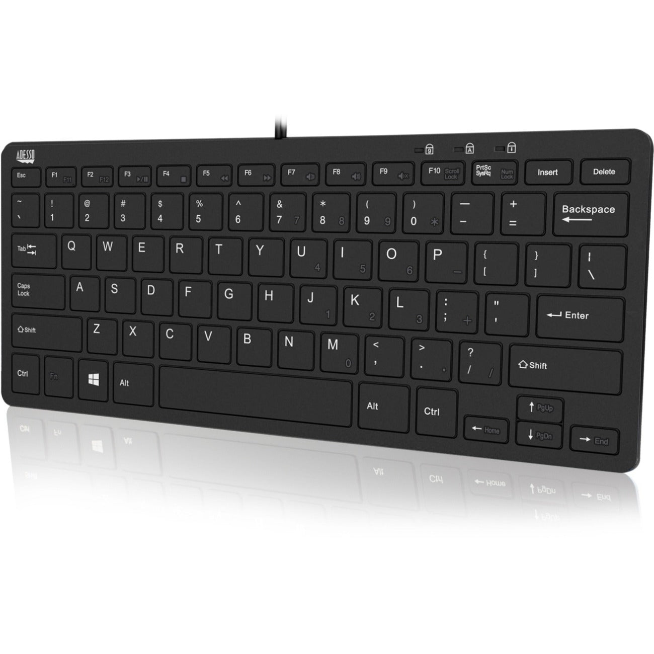 Adesso Mini Keyboard with USB Hubs - 1300