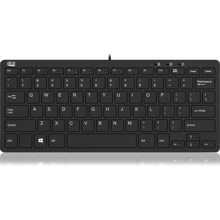 Adesso Mini Keyboard with USB Hubs - Top