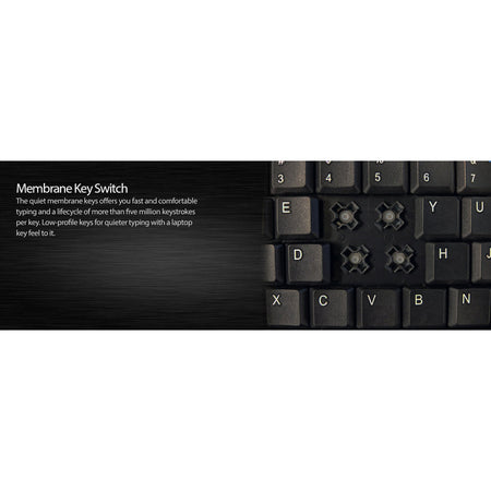 Adesso Mini Touchpad Keyboard (Black, USB) - Alternate-Image1