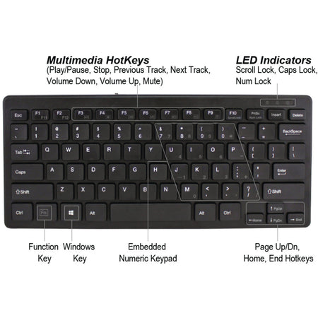Adesso SlimTouch Mini Keyboard - Alternate-Image1
