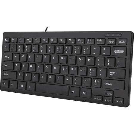 Adesso SlimTouch Mini Keyboard: USB 78-Key QWERTY Layout - Windows - Membrane Keyswitch - Black - Keyboards & Mice