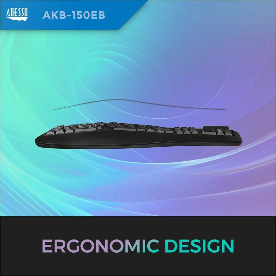 Adesso Tru-Form 150 Ergonomic Keyboard - Alternate-Image3