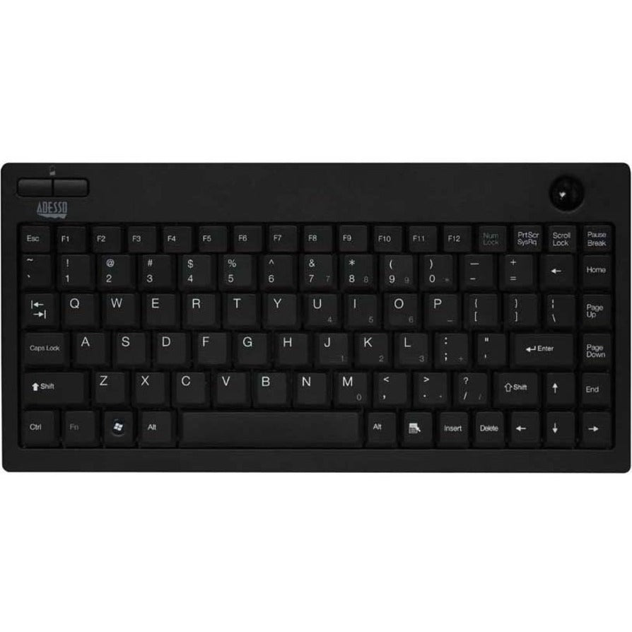 Adesso Wireless Mini Trackball Keyboard - Front