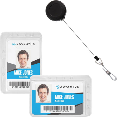 Advantus Antimicrobial ID & Security Pack - Multicolor - 20 - Badges Supplies