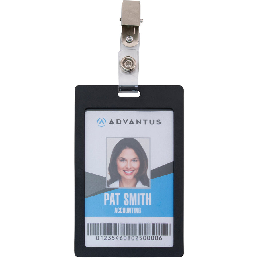 Advantus Badge Clip with ID Badge Holder - Alternate-Image1