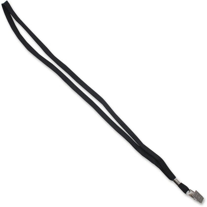 Advantus Deluxe Breakaway Neck Lanyard: Badge Clip 36’’ Length Black - 24/Box - ID Badges & Supplies