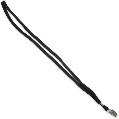 Advantus Deluxe Breakaway Neck Lanyard: Badge Clip 36’’ Length Black - 24/Box - ID Badges & Supplies