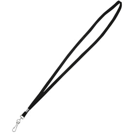 Advantus Deluxe Lanyard with J-Hook - 36’’ Length - Black - Pack of 24 - ID Badges & Supplies