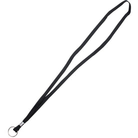 Advantus Deluxe Lanyard with Key Ring: Black Nylon & Cotton 36’’ Length - ID Badges Supplies