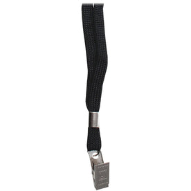 Advantus Deluxe Neck Lanyard: 36’’ Badge Clip Black - 24/Box - ID Badges & Supplies