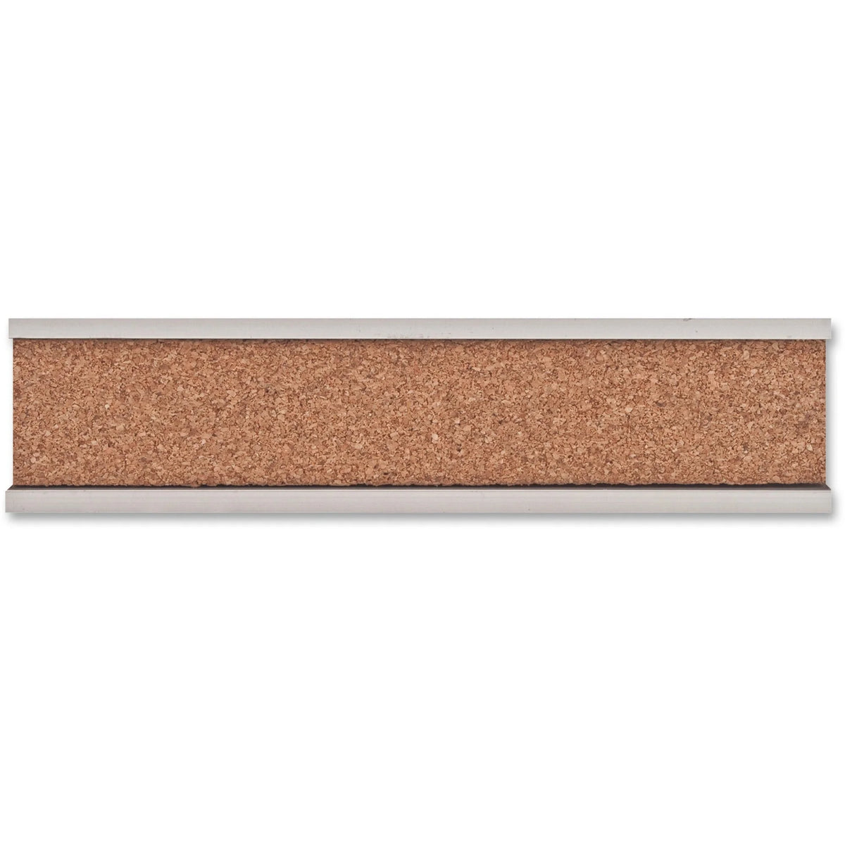 Advantus Display Rail: 1’’ x 96’’ Natural Cork Surface - Satin Aluminum Frame - Maps Flags & Globes