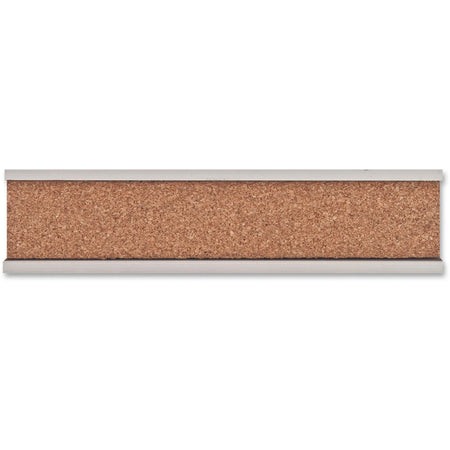 Advantus Display Rail: 1’’ x 96’’ Natural Cork Surface - Satin Aluminum Frame - Maps Flags & Globes