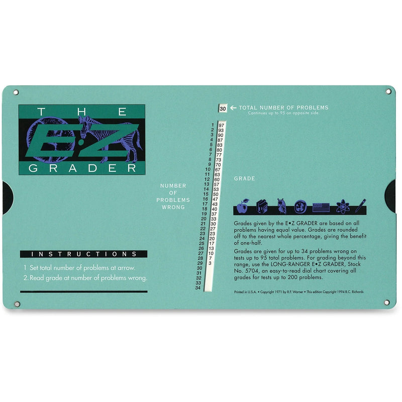 Advantus E-Z Grader Chart: Skill Learning Tool - 1 Each - Educational Record Books