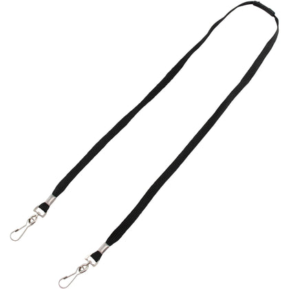 Advantus Face Mask Lanyard: Adjustable J-Hook Attachment 30’’ Length Black (10/Pack) - Multipurpose Masks